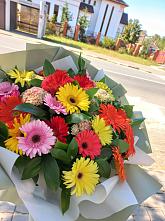 Букет цветов из:  Герберы #REPLACE_PRED# Лазаревское