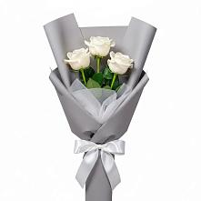 Букет 3 белые розы #REPLACE_PRED# Лазаревское
