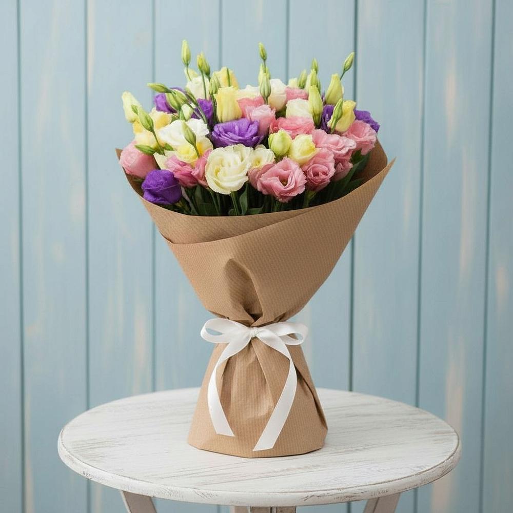 Букет цветов из: Лизиантусы в Лазаревское