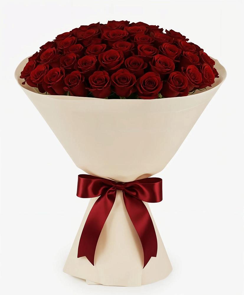 Букет 101 Бордовая роза Блэк Бакарра в Лазаревское